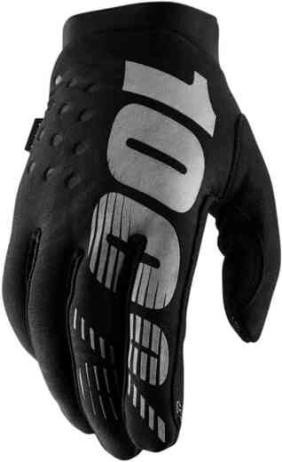 Мотоперчатки подростковые 100% Brisker Youth Glove Black/Grey  L (10016-057-06) pitbikemarket.ru