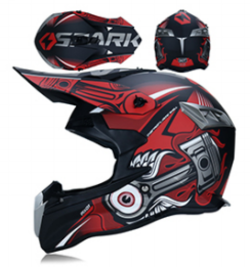 Шлем кроссовый 188 "Spark" red/black M pitbikemarket.ru